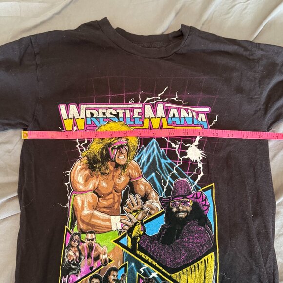 WWE Wrestle Mania VI Ultimate Warrior Macho Man Randy Savage Black T-Shirt Small - Picture 5 of 8